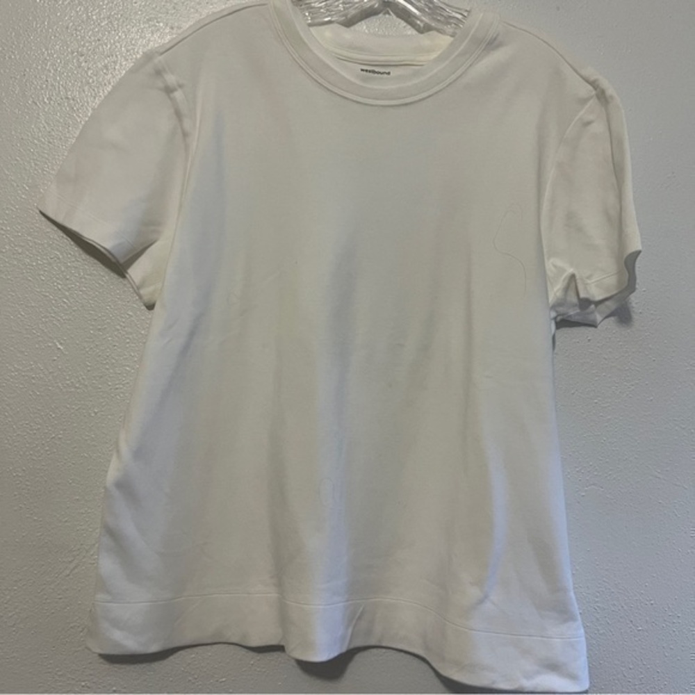 Westbound white short sleeved T-shirt. 100% cotton. Size L. Preowned. Like new. - Picture 1 of 4